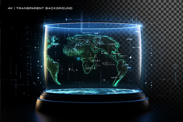 Elementy hologramu Scifi HUD na przezroczystym tle