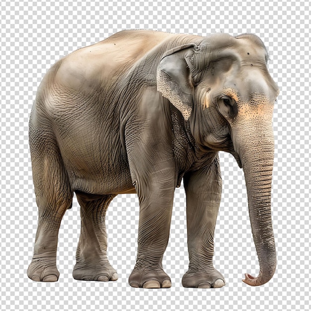 PSD elephant on isolated background