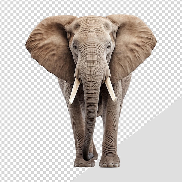 Elefante isolato su sfondo trasparente png