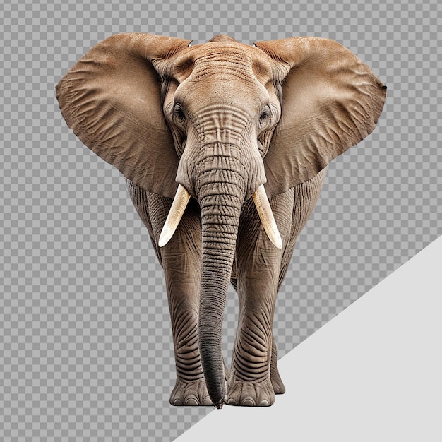 PSD elefante isolato su sfondo trasparente png