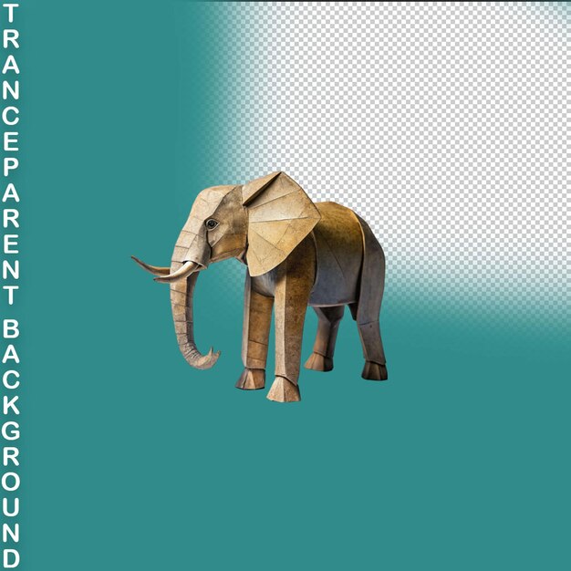 PSD elephant isolated on transparent background