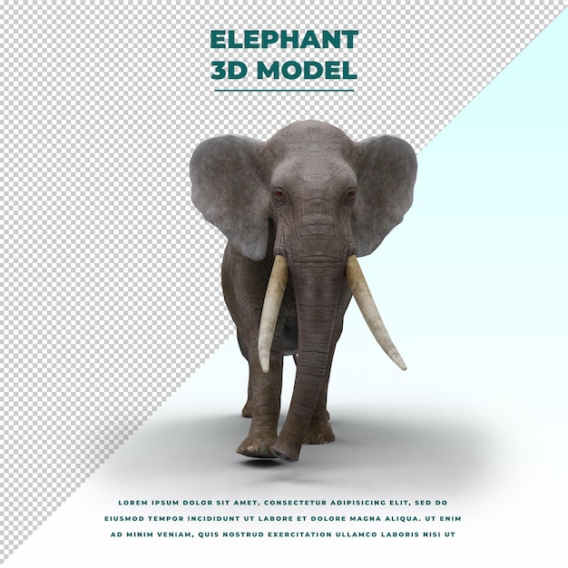 PSD elephant isolated