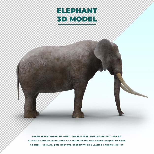 PSD elephant isolated