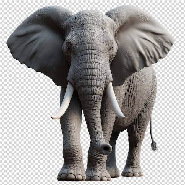 PSD an elephant with large tusks on it is shown in a photo