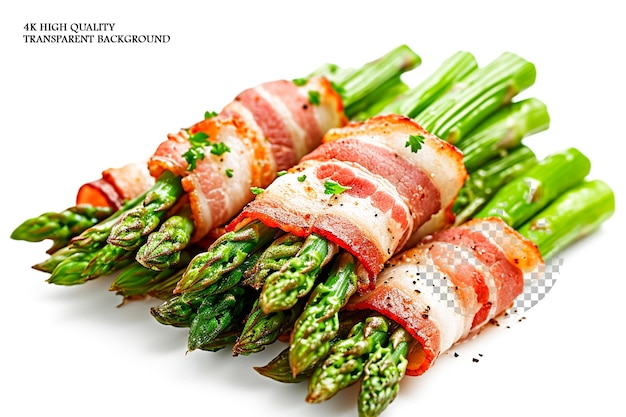 PSD elevate your appetizer game with asparagus spear on transparent background