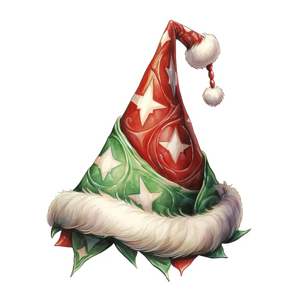 Elf hat for christmas event acquerell style ai generato