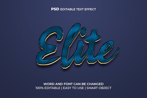 Elite 3D-stijl teksteffect
