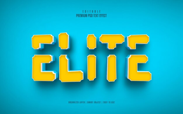 Elite editable premium psd text effect