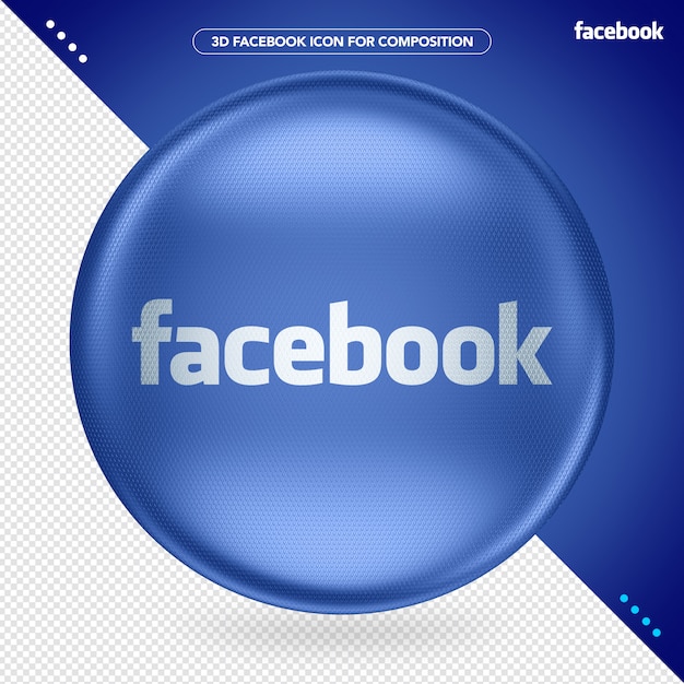 PSD ellipse blue 3d facebook logo