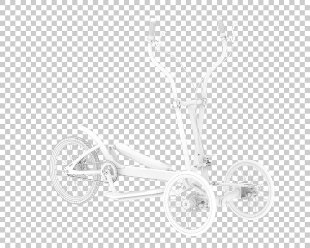 Эллиптический велосипед изолирован на прозрачном фоне 3d рендеринг иллюстрации