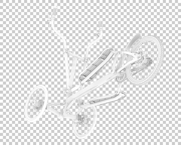 PSD 透明な背景 3 d レンダリング図に分離された楕円形の自転車