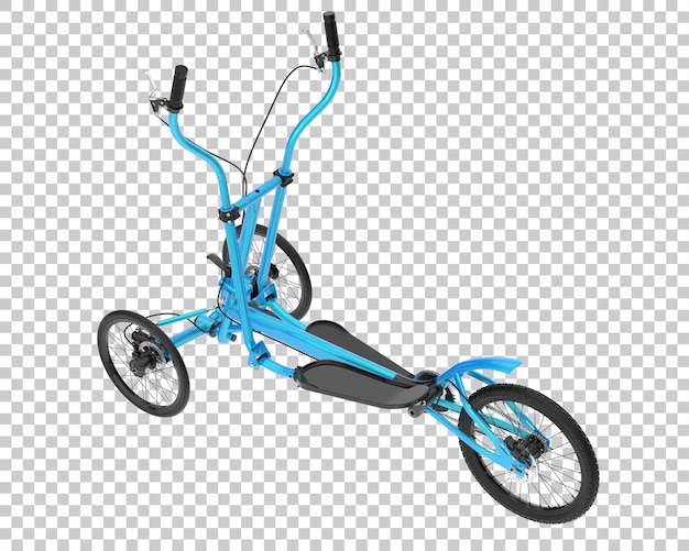 PSD bicicletta ellittica isolata su sfondo trasparente 3d rendering illustrazione