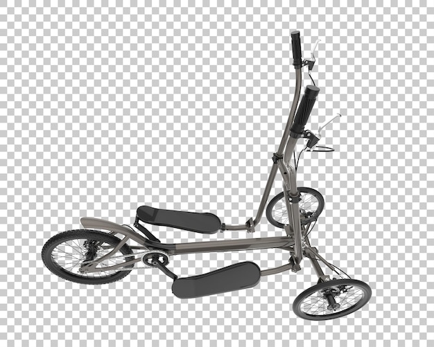 Elliptical bike isolated on transparent background 3d rendering illustration