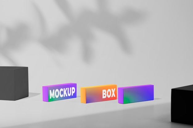 PSD elongated box mockup design