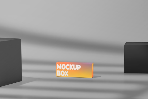 Elongated box mockup design