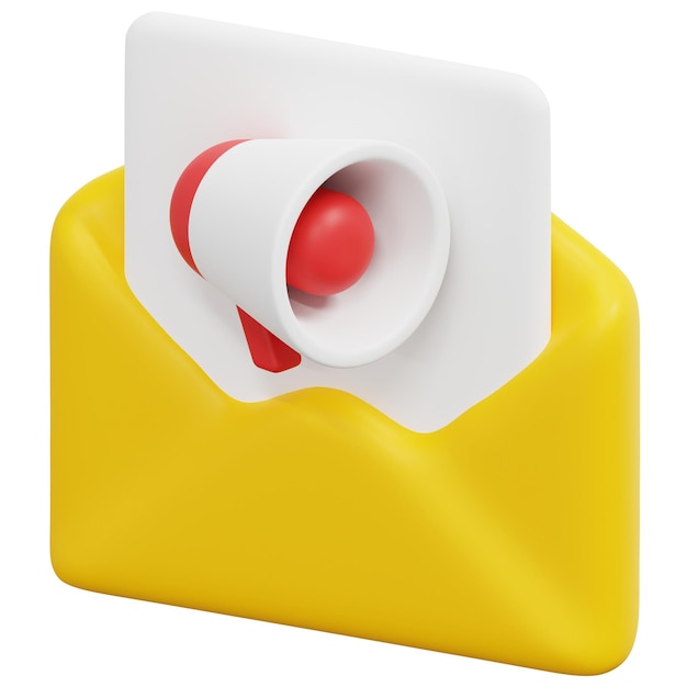 email 3d render icon illustration