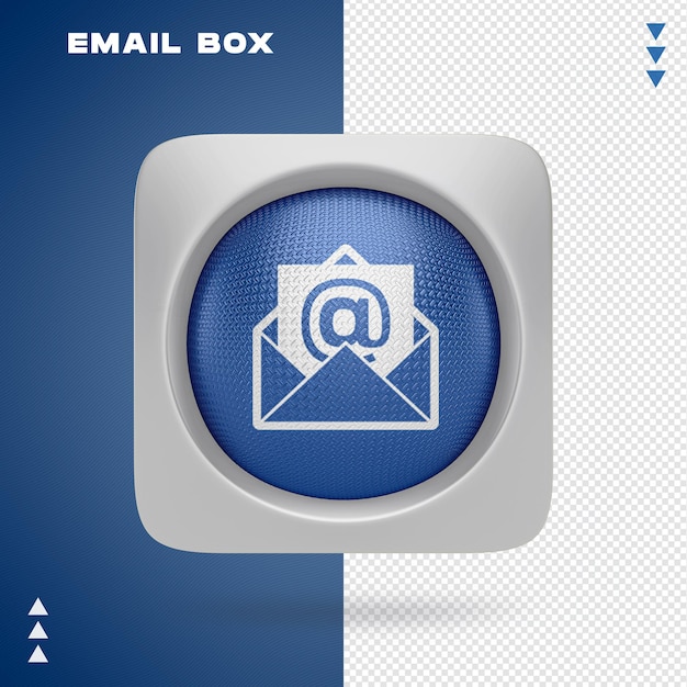 Email box design nel rendering 3d