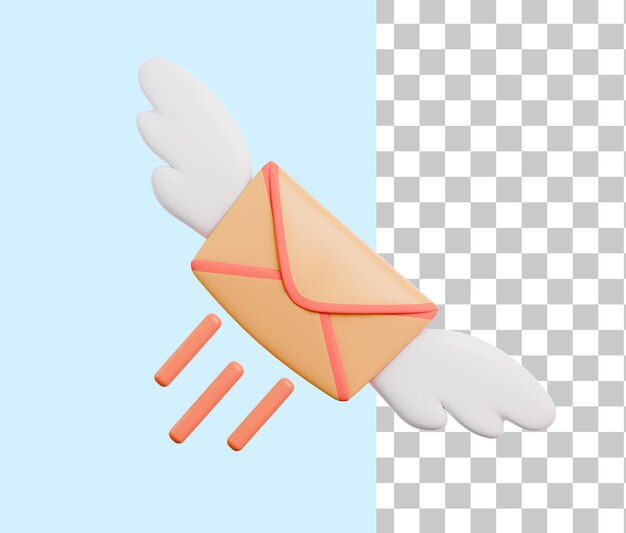 Email delivery service 3d icon