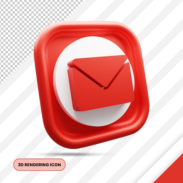 Email and Envelope 3d rendering icon