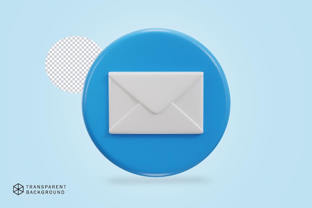 PSD Электронная почта конверт 3d векторная иконка