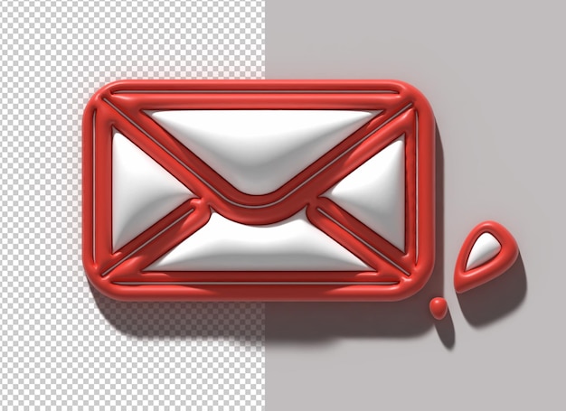 PSD email icon 3d illustration design