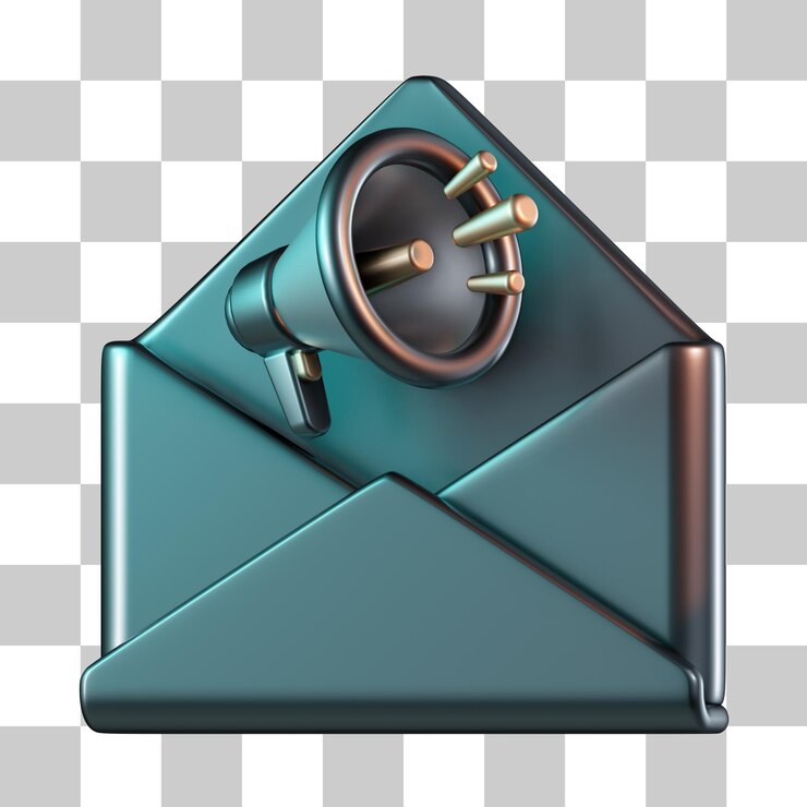 PSD значок сообщения электронной почты 3d