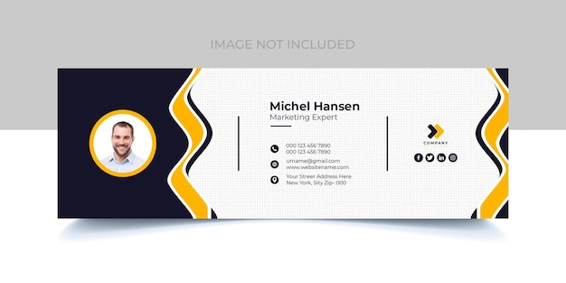 email signature for corporate company Created for Only freepik