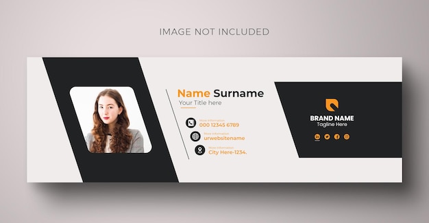 Email signature or email footer template design for personal and social media cover psd