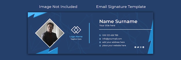 PSD email signature or personal social media cover banner template