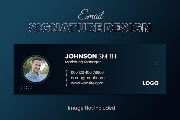 PSD email signature or personal social media cover design template