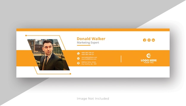 PSD 이메일 서명 전문 개인 비즈니스 및 기업 디자인 템플릿
