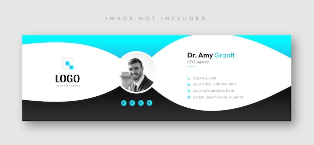 Email signature template design or social media cover design