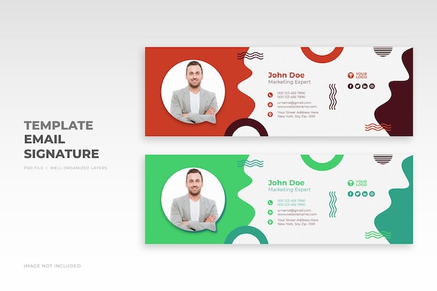 email signature template or facebook cover template and personal social media cover design