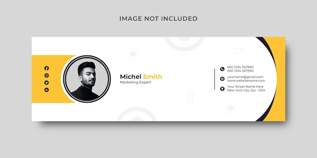 PSD email signature template and personal social media cover design