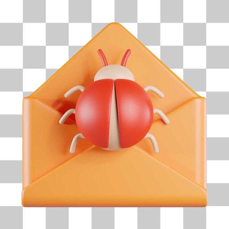 PSD email spam 3d icon