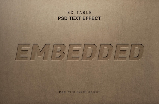 PSD embedded text style effect