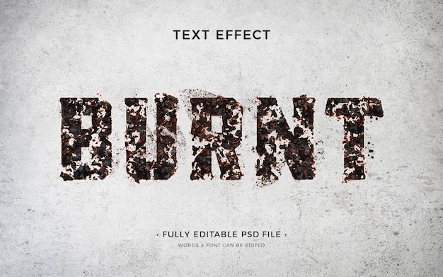 Embers and fire burning text effect
