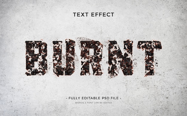 PSD embers and fire burning text effect