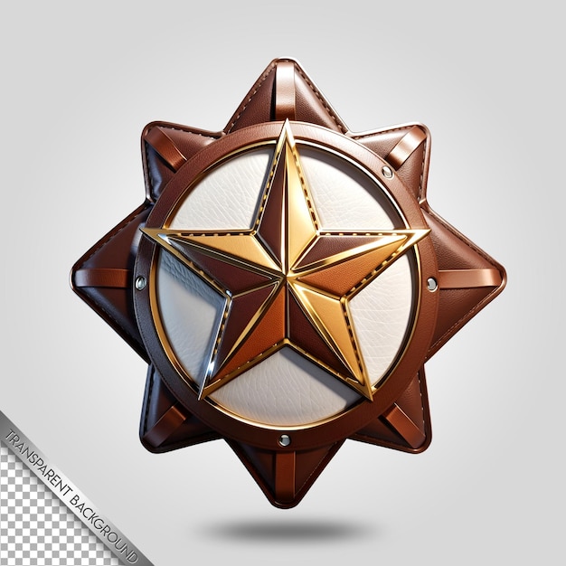 PSD emblem leather texture transparent background