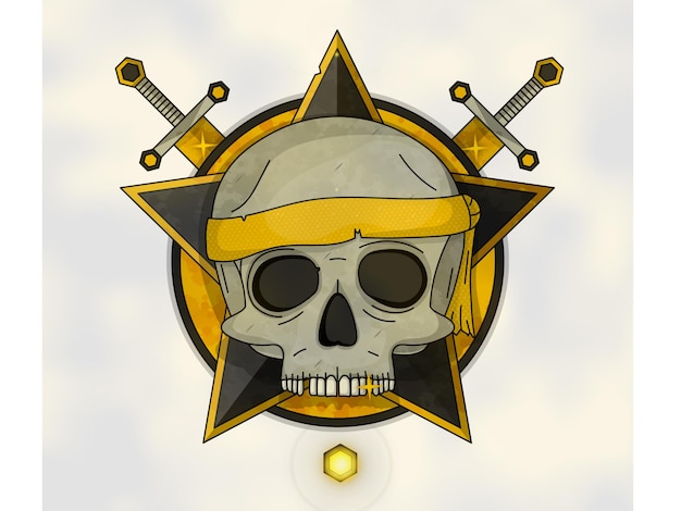 Emblemat czaszki i miecza