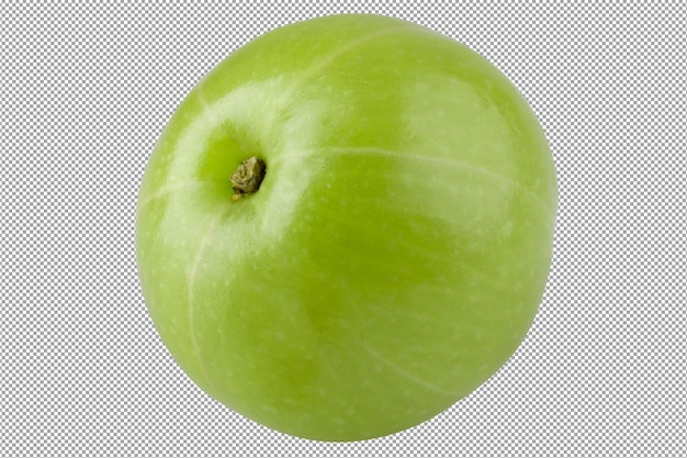 Emblic or indian gooseberry isolated on a transparent background