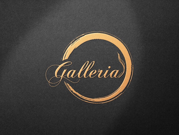 Logo in rilievo mockup effetto lamina d'oro