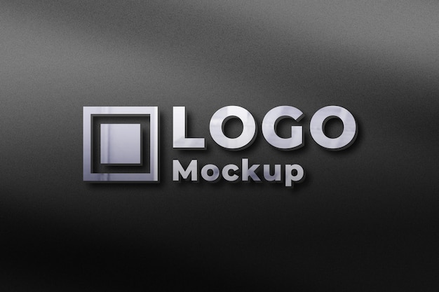 Emboss logo mockup psd for company