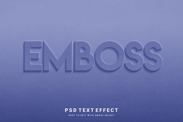 PSD emboss text effect