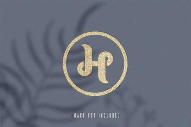 embossed logo mockup on paper texture