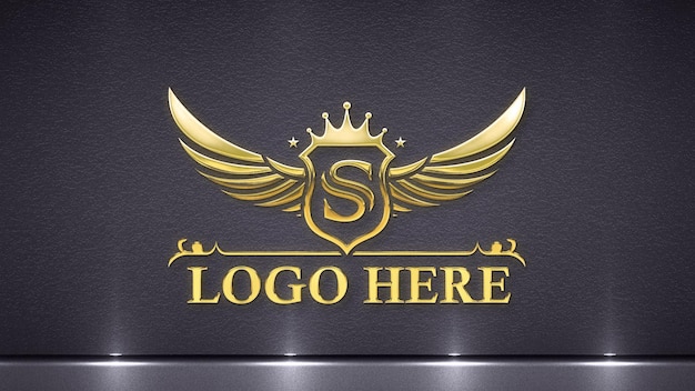 PSD embossed logo mockup psd gold logo mockup psd luxurious logo mockup