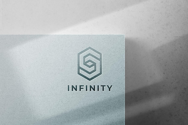 Embossed logo mockup