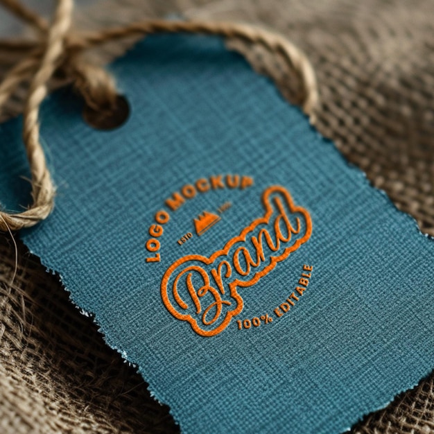 PSD embossed logo mockup