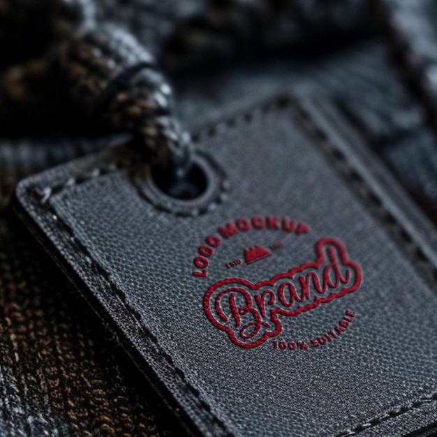 PSD embossed logo mockup