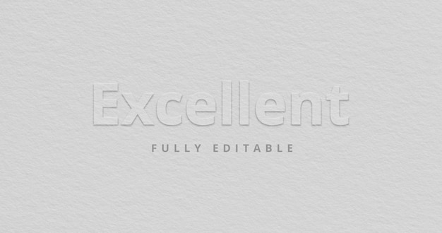 PSD embossed text mockup